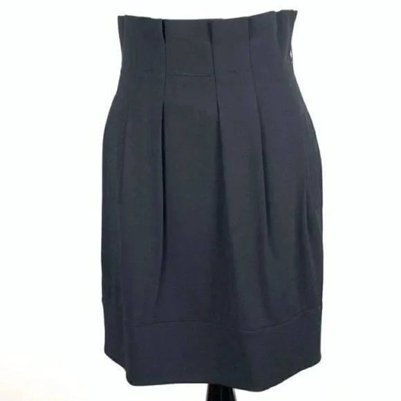 BcbgMaxazria skirt size 0 black 40% wool pencil avant garde career - Picture 1 of 10